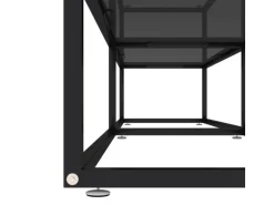 vidaXL TV-Schrank Schwarz 180x40x40,5 cm Hartglas