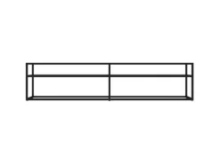 vidaXL TV-Schrank Schwarz 180x40x40,5 cm Hartglas