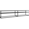 vidaXL TV-Schrank Schwarz 220x40x40,5 cm Hartglas