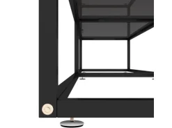 vidaXL TV-Schrank Schwarz 220x40x40,5 cm Hartglas