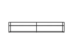 vidaXL TV-Schrank Schwarz 220x40x40,5 cm Hartglas