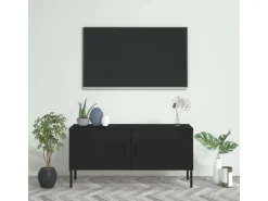 vidaXL TV-Schrank Schwarz 105x35x50 cm Stahl Modell 1