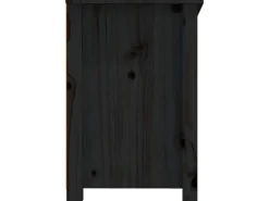 vidaXL TV-Schrank Schwarz 114x35x52 cm Massivholz Kiefür