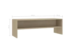 vidaXL TV-Schrank Sonoma-Eiche 120x40x40 cm Holzwerkstoff