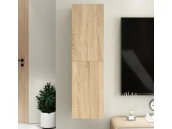 vidaXL TV-Schrank Sonoma-Eiche 30,5x30x110 cm Holzwerkstoff