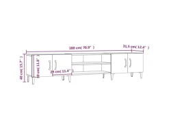 vidaXL TV-Schrank Sonoma-Eiche 180x31,5x40 cm Holzwerkstoff
