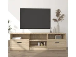 vidaXL TV-Schrank Sonoma-Eiche 150x33,5x45 cm Holzwerkstoff