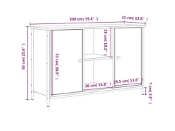 vidaXL TV-Schrank Sonoma-Eiche 100x35x65 cm Holzwerkstoff