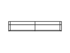 vidaXL TV-Schrank Transparent 220x40x40,5 cm Hartglas