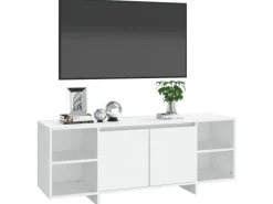 vidaXL TV-Schrank Weiß 130x35x50 cm Holzwerkstoff