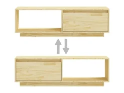 vidaXL TV-Schrank 110x30x33,5 cm Massivholz Kiefür