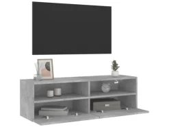 vidaXL TV-Wandschrank Betongrau 100x30x30 cm Holzwerkstoff