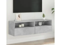 vidaXL TV-Wandschrank Betongrau 100x30x30 cm Holzwerkstoff