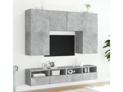 vidaXL TV-Wandschrank Betongrau 100x30x30 cm Holzwerkstoff