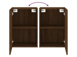 vidaXL TV-Wandschrank Braun Eiche-Optik 40,5x30x60 cm Holzwerkstoff