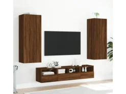 vidaXL TV-Wandschrank Braun Eiche-Optik 40,5x30x102 cm Holzwerkstoff