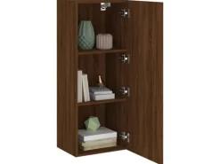vidaXL TV-Wandschrank Braun Eiche-Optik 40,5x30x102 cm Holzwerkstoff