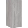 vidaXL TV-Wandschrank mit LED-Leuchten Grau Sonoma 30,5x35x70 cm