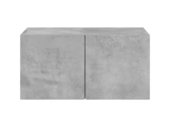 vidaXL TV-Wandschrank mit LED-Leuchten Betongrau 60x35x31 cm