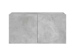 vidaXL TV-Wandschrank mit LED-Leuchten Betongrau 80x35x41 cm