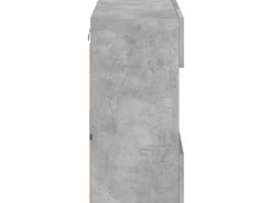 vidaXL TV-Wandschrank mit LED-Leuchten Betongrau 58,5x30x60,5 cm