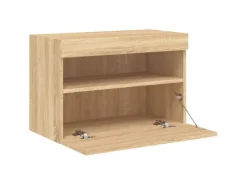 vidaXL TV-Wandschrank mit LED-Leuchten Sonoma-Eiche 60x30x40 cm