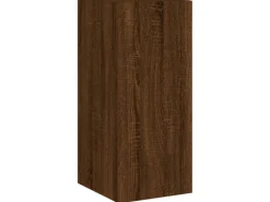vidaXL TV-Wandschrank mit LED-Leuchten Braun Eichen-Optik 30,5x35x70cm