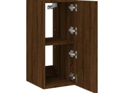 vidaXL TV-Wandschrank mit LED-Leuchten Braun Eichen-Optik 30,5x35x70cm