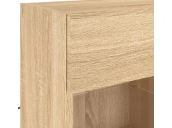 vidaXL TV-Wandschrank mit LED-Leuchten Sonoma-Eiche 78,5x30x60,5 cm