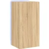 vidaXL TV-Wandschrank mit LED-Leuchten Sonoma-Eiche 40,5x35x80 cm