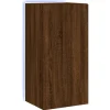 vidaXL TV-Wandschrank mit LED-Leuchten Braun Eichen-Optik 40,5x35x80cm