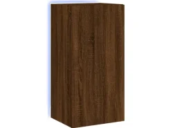 vidaXL TV-Wandschrank mit LED-Leuchten Braun Eichen-Optik 40,5x35x80cm