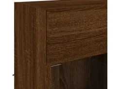 vidaXL TV-Wandschrank mit LED-Leuchten Braun Eichen-Optik 2