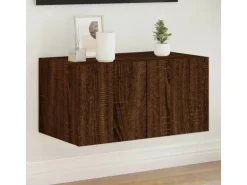 vidaXL TV-Wandschrank mit LED-Leuchten Braun Eichen-Optik 60x35x31 cm