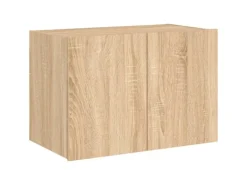 vidaXL TV-Wandschrank mit LED-Leuchten Sonoma-Eiche 60x35x41 cm