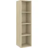 vidaXL TV-Wandschrank Sonoma-Eiche 37x37x142,5 cm Holzwerkstoff
