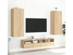 vidaXL TV-Wandschrank Sonoma-Eiche 40,5x30x102 cm Holzwerkstoff