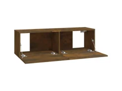 vidaXL TV-WandSchränke 2 Stk. Räuchereiche 100x30x30 cm Holzwerkstoff Modell 1