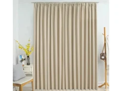 vidaXL Verdunkelungsvorhang mit Haken Beige 290 x 245 cm