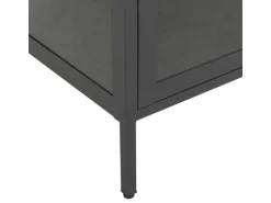 vidaXL Vitrine Anthrazit 90x40x180 cm Stahl und Gehärtetes Glas
