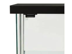 vidaXL Vitrinenschrank Hartglas Schwarz