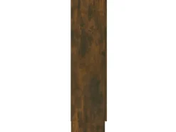 vidaXL Vitrinenschrank Räuchereiche 82,5x30,5x115 cm Holzwerkstoff