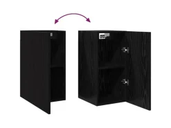 vidaXL Wand TV Schrank Schwarz Eichen-Optik 30,5 x 30 x 60 cm 875069
