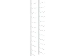 vidaXL Wand Weinregal für 24 Flaschen Weiß Eisen