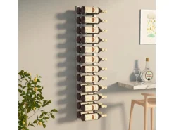 vidaXL Wand Weinregal für 24 Flaschen Weiß Eisen