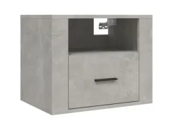 vidaXL Wand-Nachttisch Betongrau 50x36x40 cm