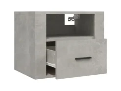 vidaXL Wand-Nachttisch Betongrau 50x36x40 cm