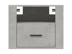 vidaXL Wand-Nachttisch Betongrau 50x36x40 cm