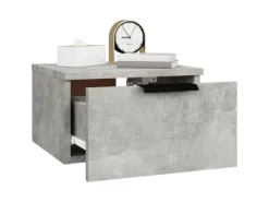 vidaXL Wand-Nachttisch Betongrau 34x30x20 cm