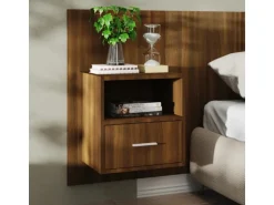 vidaXL Wand-Nachttisch Braun Eichen-Optik Holzwerkstoff Modell 1